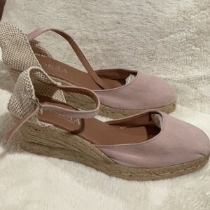 Okaa Spain suede ballet jute heels size 41,10 padded leather soles